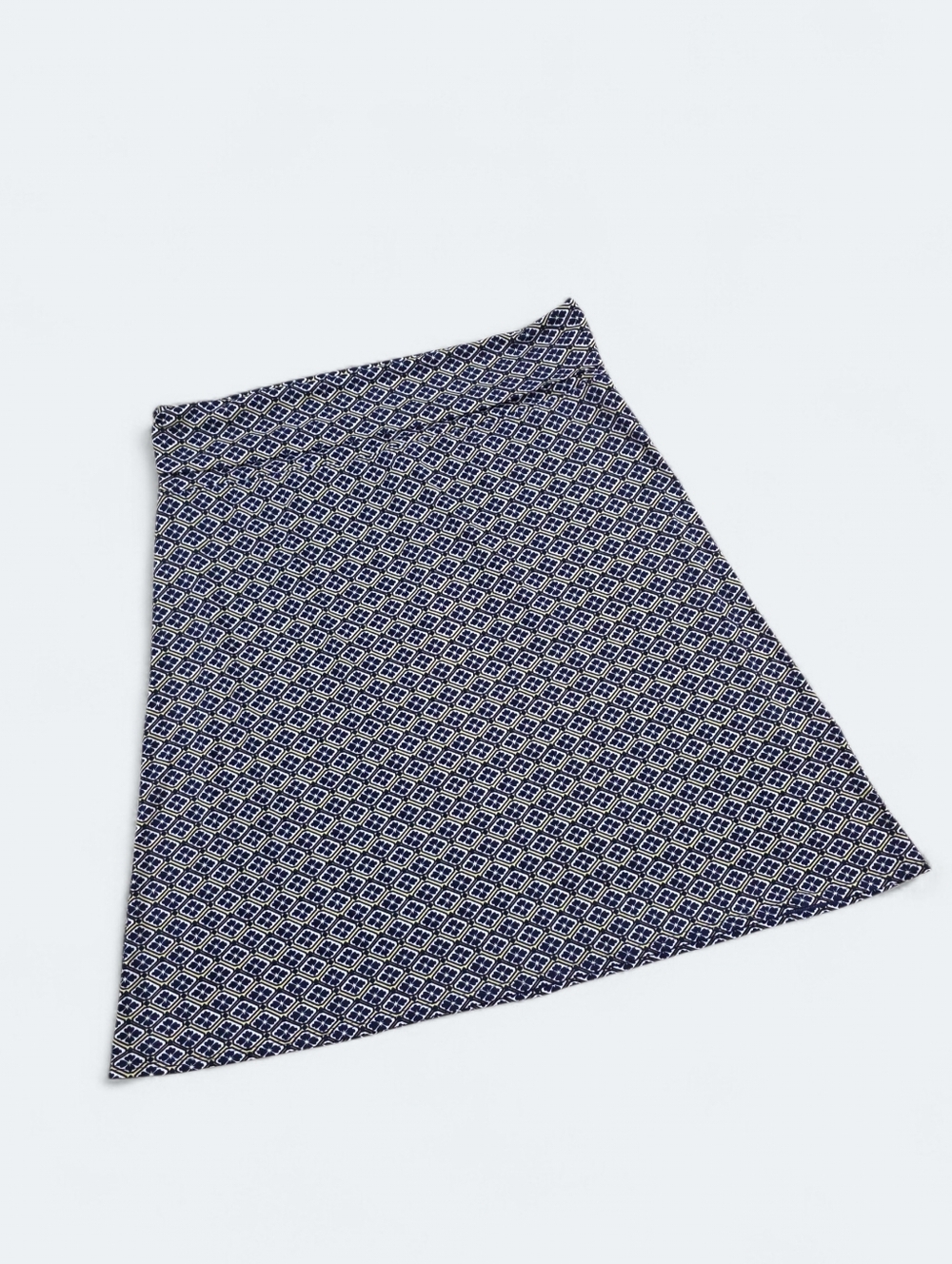 NWT Sophie Max XL Navy Blue & White Geometric Print A-Line Skirt